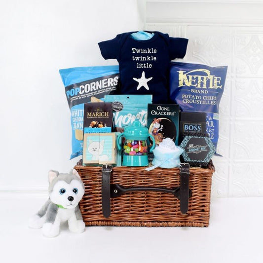 Little Puppy Newborn Gift Basket from Connecticut Baskets - Baby Gift Set - Connecticut Delivery.