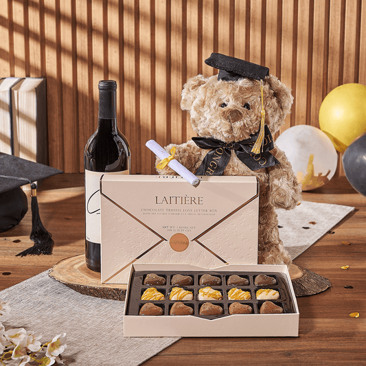 Love Letter to Graduation Gift, graduation gift, graduation, wine gift, wine, chocolate gift, chocolate, Connecticut delivery