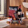 Savory Treats Wine Basket from Connecticut Baskets - Wine Gift Set - Connecticut Delivery.