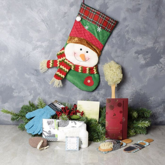 Snowman Spa Stocking Gift Set from Connecticut Baskets - Connecticut Delivery