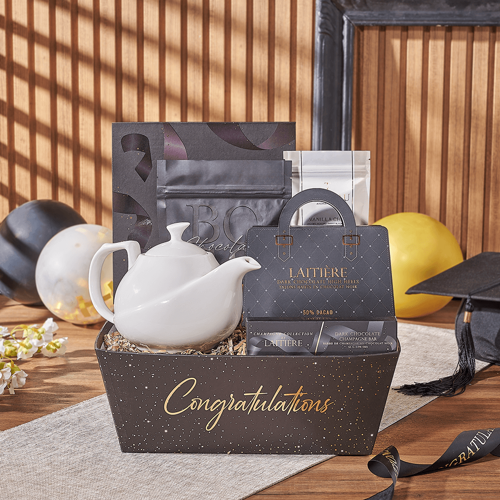 Graduation Tea Pot Gift – how the gift is presented