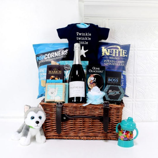 Special Delivery For The Baby Gift Basket from Connecticut Baskets - Champagne Gift Set - Connecticut Delivery