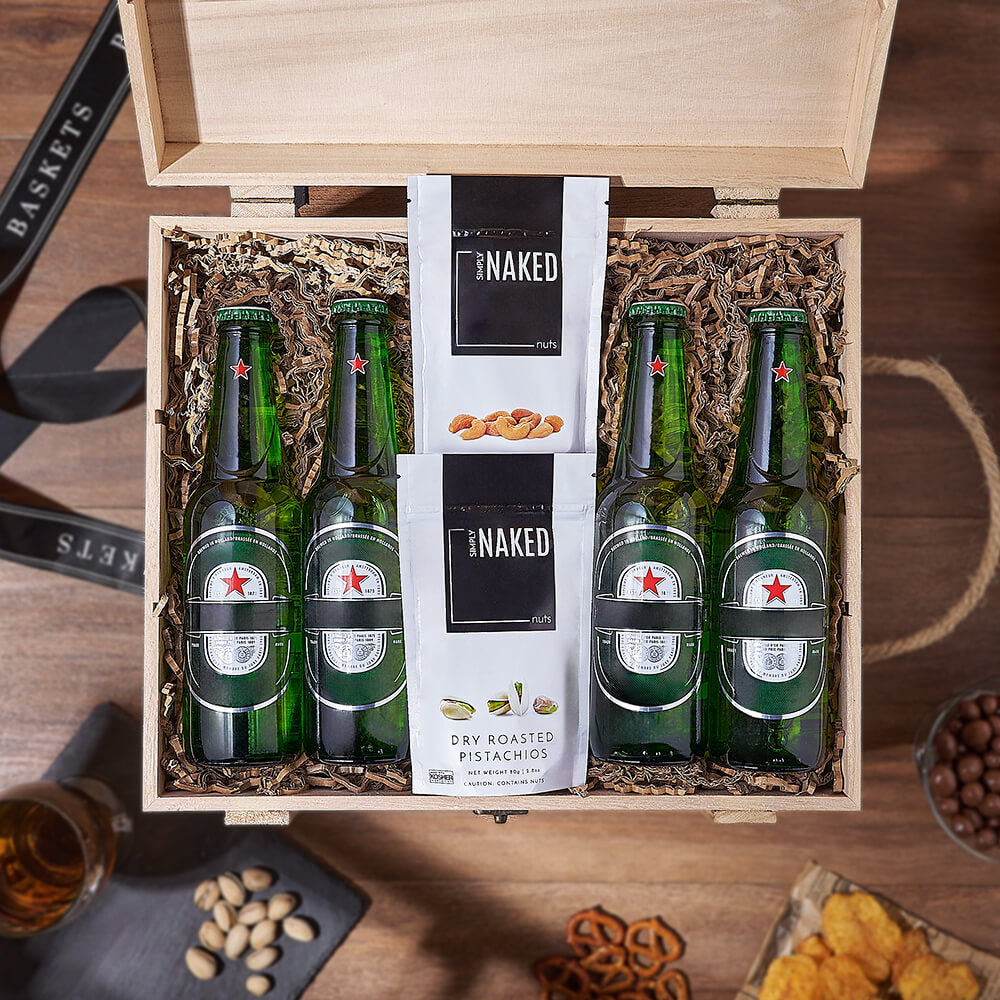 Superb Beer & Nuts Gift Crate, beer gift, beer, nuts gift, nuts, Connecticut delivery