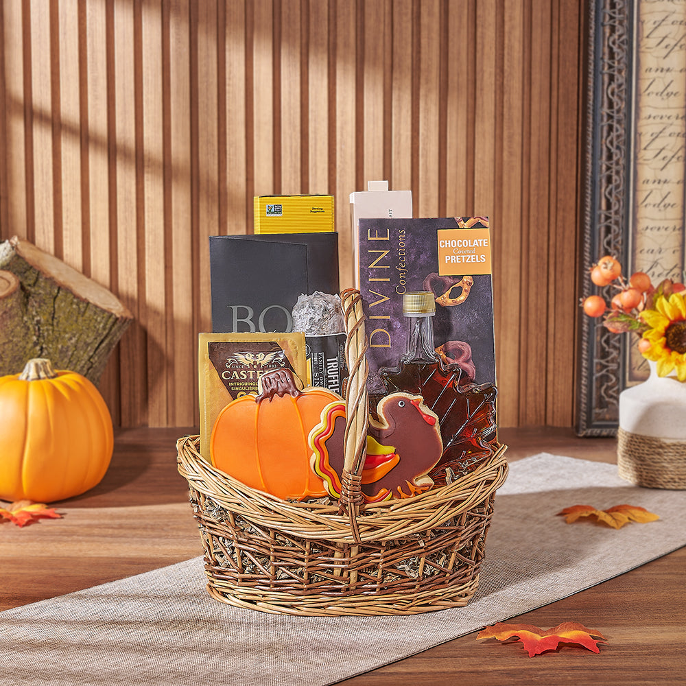 Thanksgiving Cheese and Cookie Gift – how the gift is presented