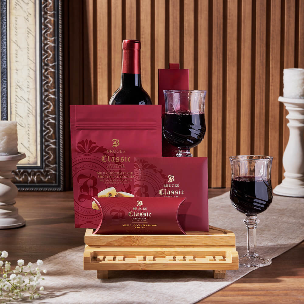 The Sweet Temptations Gourmet Wine Basket