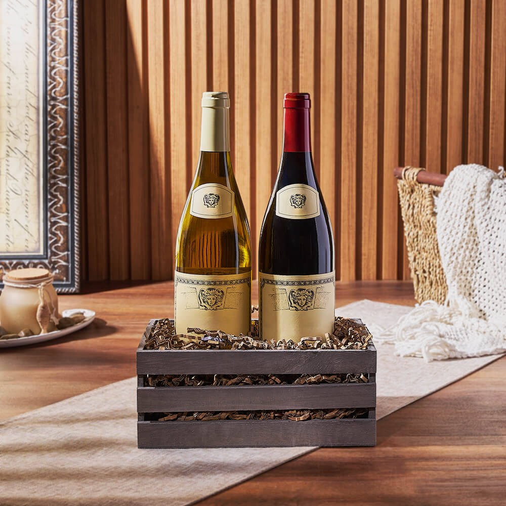 Two Bottle Wine Crate Gift – how the gift is presented