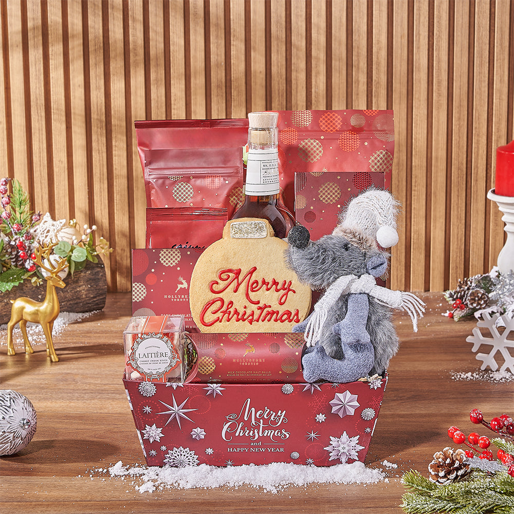 Holiday Spirits Market Tray – how the gift is presented
