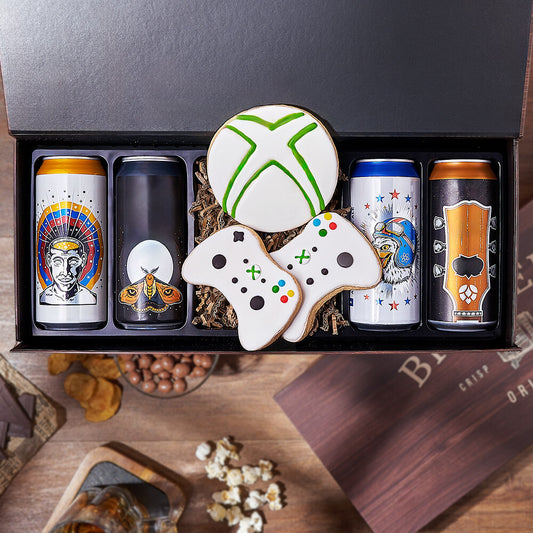 Video Game & Craft Beer Box, beer gift, beer, gaming gift, gaming, cookie gift, cookie, Connecticut delivery