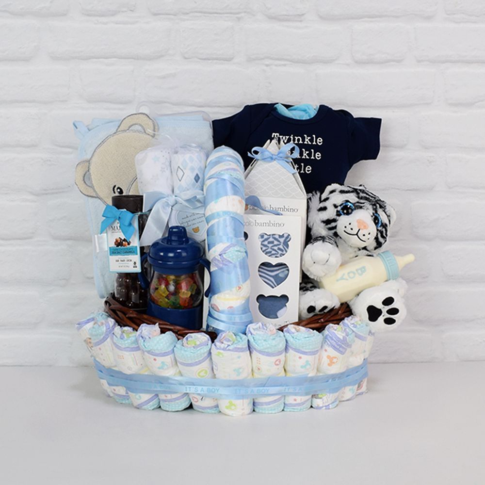 Wonder Boy Baby Gift Basket from Connecticut Baskets - Baby Gift Set - Connecticut Delivery.