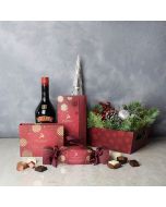 Hollyberry Christmas Gift Set, liquor gift baskets, Christmas gift baskets, gourmet gift baskets