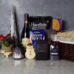 Holiday Treats & Wine Gift Basket Connecticut