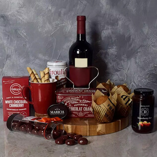 Muffin,Chocolate & Wine Delight Gift Set Connecticut