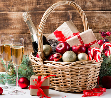 Connecticut City Christmas Champagne Gift Baskets